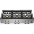  Bertazzoni 36-inch Built-in gas Rangetop with 6 Burners MAST366RTBXT IMAGE 1