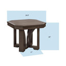  C.R. Plastic Products St. Tropez T31-18-19 24" Square End Table - Slate/Light Grey IMAGE 3