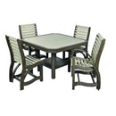  C.R. Plastic Products St. Tropez T35-18-19 45" Square Dining Table - Slate/Light Grey IMAGE 2