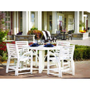  C.R. Plastic Products St. Tropez T35-18-19 45" Square Dining Table - Slate/Light Grey IMAGE 3