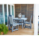  C.R. Plastic Products St. Tropez T35-18-19 45" Square Dining Table - Slate/Light Grey IMAGE 5
