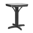  C.R. Plastic Products St. Tropez T36-18-19 Square Counter Pedestal - Slate/Light Grey IMAGE 1