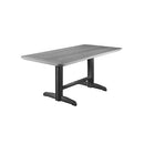  C.R. Plastic Products Generation T11-18-19 72" Rectangular Dining Table - Slate/Light Grey IMAGE 1