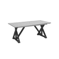  C.R. Plastic Products New Harvest T203-18-19 Wide Dining Table - Slate/Light Grey IMAGE 1