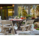  C.R. Plastic Products New Harvest T203-18-19 Wide Dining Table - Slate/Light Grey IMAGE 2