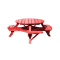  C.R. Plastic Products Generation T50WC-01 Picnic Table - Red IMAGE 1