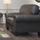  Podium Moncton Stationary Leather Chair MONCTON-C½-MONTANA-CHARCOAL IMAGE 1