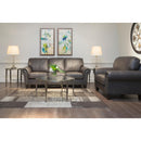  Podium Moncton Stationary Leather Chair MONCTON-C½-MONTANA-CHARCOAL IMAGE 2