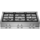  Bertazzoni 36-inch Built-in gas Rangetop with 6 Burners MAST366RTXE IMAGE 1