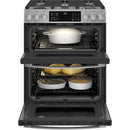 GE Profile 30-inch Slide-In Double Oven Gas Range with WiFi PCGS960YPFS IMAGE 3