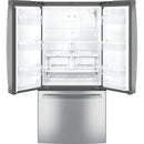  GE 33-inch, 24.8 cu. ft. French 3-Door Refrigerator with Internal Water Dispenser GNE25JYKFS IMAGE 4