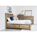  Mako Wood Furniture Tofino King Bed with Storage 5400-ST-K-RUSTIC IMAGE 2