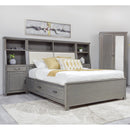  Mako Wood Furniture Jetty Queen Upholstered Bed with Storage 7400-ST-UP-Q/7400-Tower-L/7400-Tower-R IMAGE 1