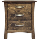 Mako Wood Furniture Megan 3-Drawer Nightstand Megan M-6000-65 Nightstand - Brindle Brown IMAGE 1