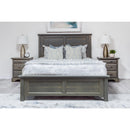  Mako Wood Furniture Symphony Queen Panel Bed Symphony 2900-Q Queen Panel Bed - Green Grey IMAGE 2