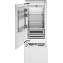  Bertazzoni 30-inch, 15.5 cu. ft. Built-in Bottom Freezer Refrigerator with Digital Display REF30BMBIPLT IMAGE 1