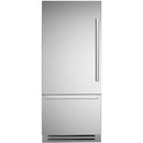  Bertazzoni 36-inch, 19.6 cu. ft. Built-in Bottom Freezer Refrigerator with Digital Display REF36BMBIXLT IMAGE 1