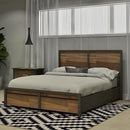  MEQ Full Panel Bed 9584 Full Bed - Slate/Walnut IMAGE 1
