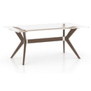  Canadel Downtown GRE04072WA19MDPNF Rectangular Table with Glass Top IMAGE 1