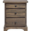  Mako Wood Furniture Polo 3-Drawer Nightstand Polo 800-65 2 1/2-Drawer Nightstand- Grey IMAGE 1