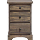  Mako Wood Furniture Polo 3-Drawer Nightstand Polo 800-65-MINI-2 1/2 Drawer Nightstand- Grey IMAGE 1