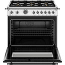  Bertazzoni 36-inch Freestanding Dual Fuel Range HER366BCFEPXT IMAGE 2