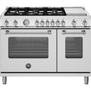  Bertazzoni 48-inch Freestanding Dual Fuel Range with Griddle MAS486GDFMXV IMAGE 1
