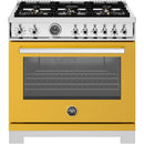  Bertazzoni 36-inch Freestanding Dual-Fuel Range PRO366BCFEPGIT IMAGE 1