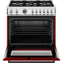  Bertazzoni 36-inch Freestanding Dual-Fuel Range PRO366BCFEPROT IMAGE 2