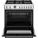  Bertazzoni 36-inch Freestanding Dual-Fuel Range PRO366BCFEPXT IMAGE 2