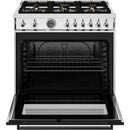  Bertazzoni 36-inch Freestanding Gas Range PRO366BCFGMXTLP IMAGE 2