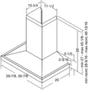  Broan 36-inch Pyramid Chimney Hood EWS1366SS IMAGE 6