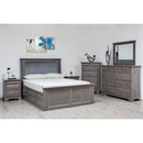  Mako Wood Furniture Symphony Full Upholstered Panel Bed with Storage 2900-ST-UP-DBL IMAGE 1
