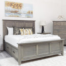  Mako Wood Furniture Acer Full Bed with Storage Acer M-5800-ST-DBL Full Storage Bed - Sand IMAGE 1