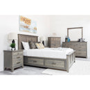  Mako Wood Furniture Acer Full Bed with Storage Acer M-5800-ST-DBL Full Storage Bed - Sand IMAGE 3