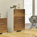  MEQ 6494 5-Drawer Chest - White and Walnut IMAGE 1