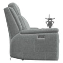  Palliser Asher 41065-68 Power Reclining Console Loveseat with Power Headrest - Basilica Clambake IMAGE 3