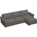  Palliser Madison 77656 2 pc Roll Arm Sectional - Catrin Peppercorn IMAGE 1