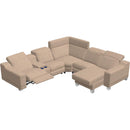  Palliser Tabor 41080 6 pc Power Sectional - Torrey Cashmere IMAGE 2