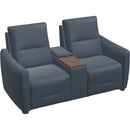  Palliser Sanibel Stationary Leather Loveseat with Console 40111-SA-EVOQUE-ATLANTIC IMAGE 1