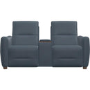  Palliser Sanibel Stationary Leather Loveseat with Console 40111-SA-EVOQUE-ATLANTIC IMAGE 2