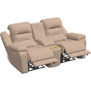  Palliser Leighton Power Reclining Fabric Loveseat with Console 41063-L8-TORREY-CASHMERE IMAGE 2