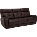  Palliser Aedon Power Reclining Leather Sofa 41502-L6-SOLANA-COCOA IMAGE 1