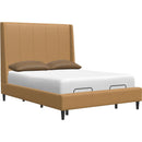  Palliser Skye Queen Upholstered Platform Bed 77132-Q2/79006-QM/79005-QA-REIN-CARAMEL IMAGE 1