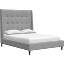 Palliser Palermo Queen Upholstered Platform Bed 77133-Q3/79006-QR/79005-QW-ROWEN-STONEWASH IMAGE 1