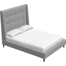  Palliser Palermo Full Upholstered Platform Bed 77133-F3/79006-FR/79005-FW-ROWEN-STONEWASH IMAGE 2