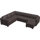  Palliser Barrett Leather 3 pc Sectional 77558-39/77558-14/77558-15-SARATOGA-BRUNETTE IMAGE 1