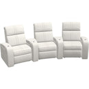  Palliser Flicks 41416 3-Seat Curved Home Theater Seating - Evoque Mist IMAGE 1