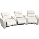  Palliser Flicks 41416 3-Seat Curved Home Theater Seating - Evoque Mist IMAGE 2