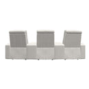  Palliser Flicks 41416 3-Seat Curved Home Theater Seating - Evoque Mist IMAGE 4